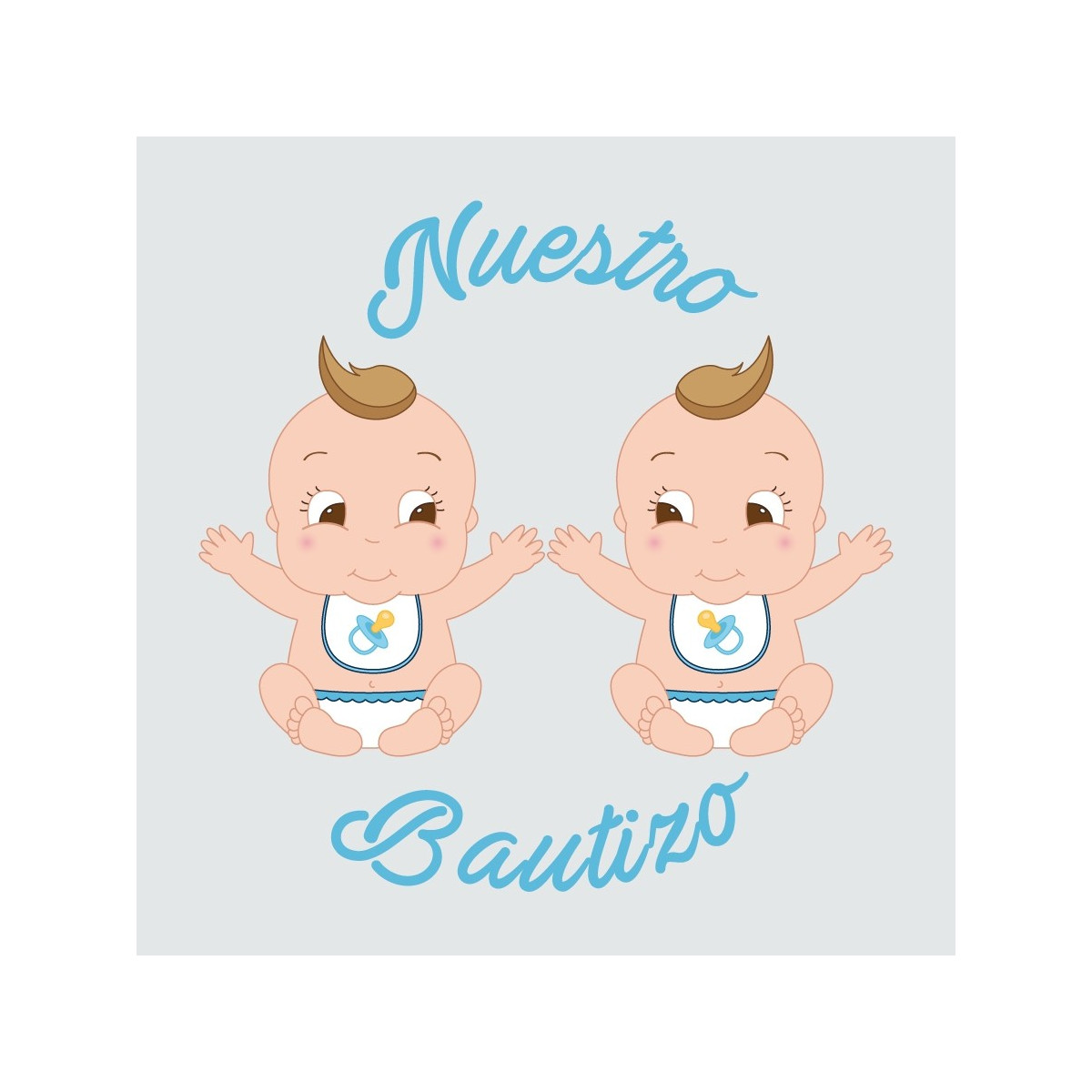 Adesivo para gêmeos baptizados