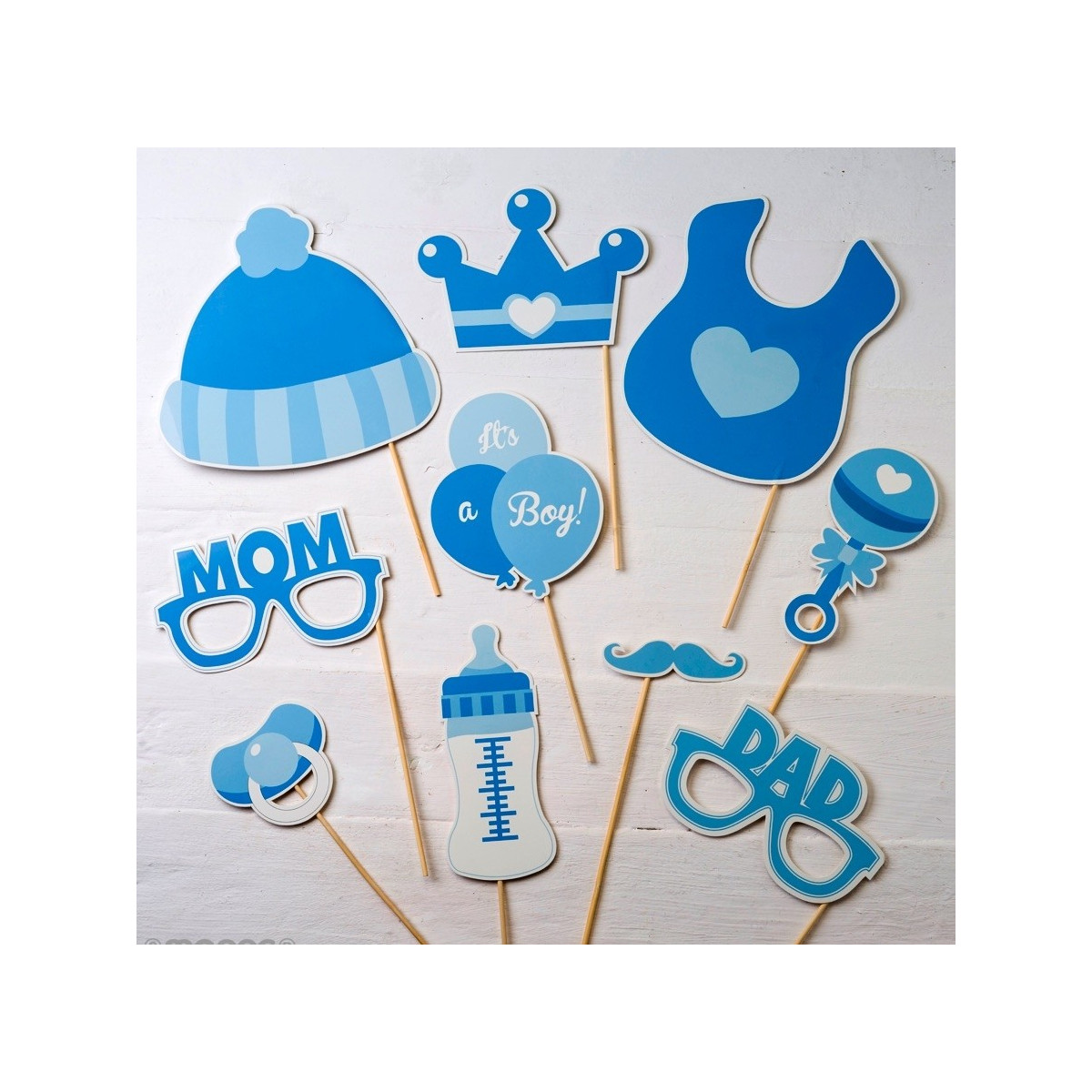 Conjunto de postiços infantil na cor azul 10 peças