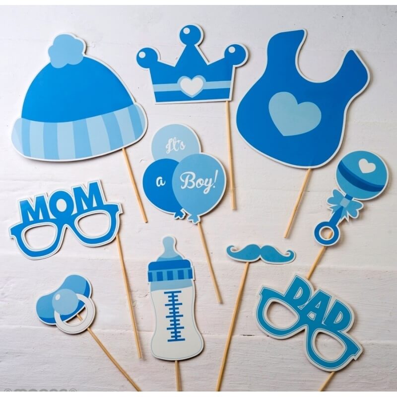 Conjunto de postiços infantil na cor azul 10 peças