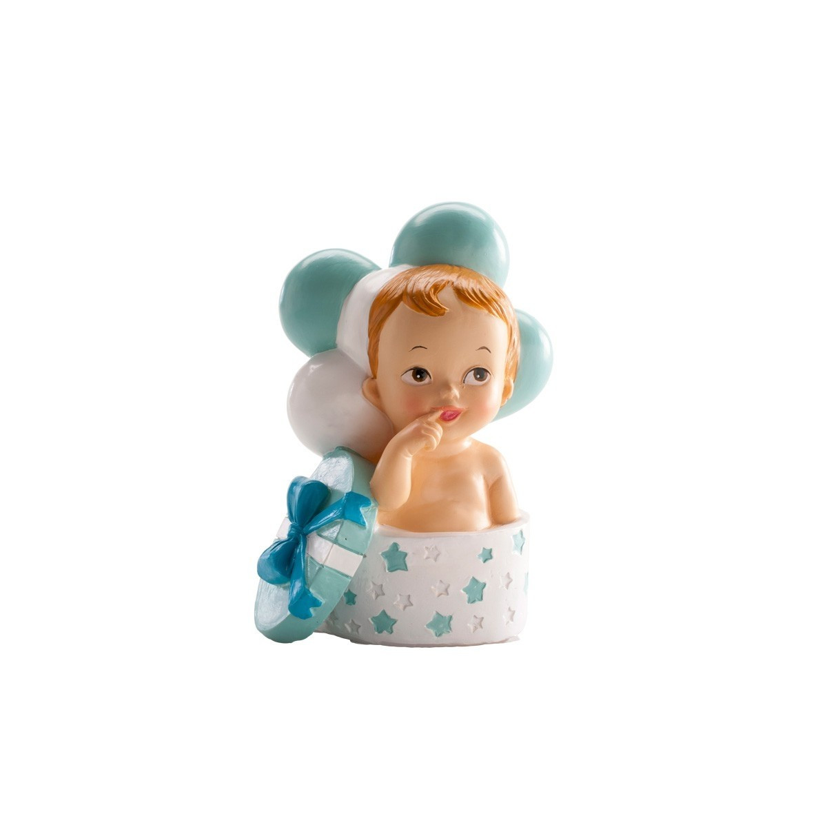 Figura de Bebê em Caixa Lembrança de Batizado e Decoração Especial