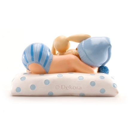 Figura de batizado para bolo com bebê dormindo