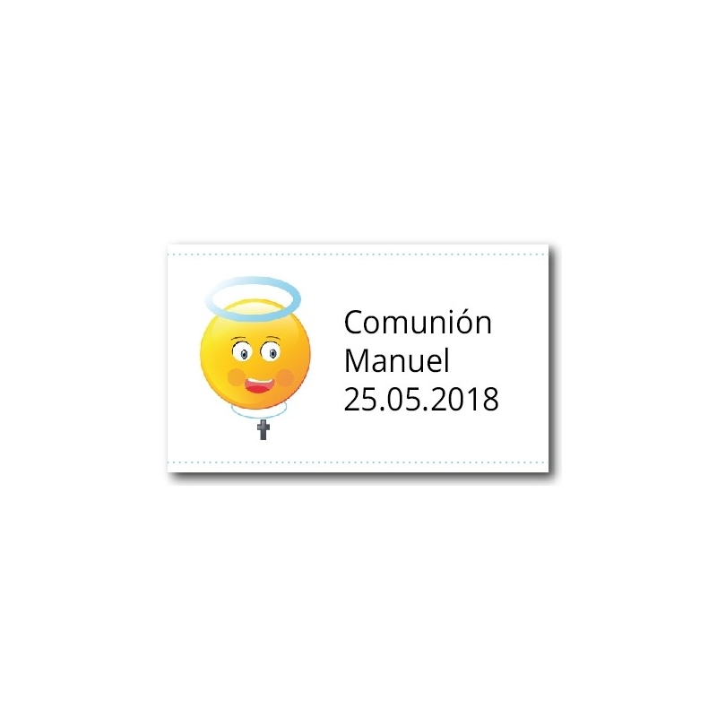 Etiquetas personalizadas para a criança da comunhão
