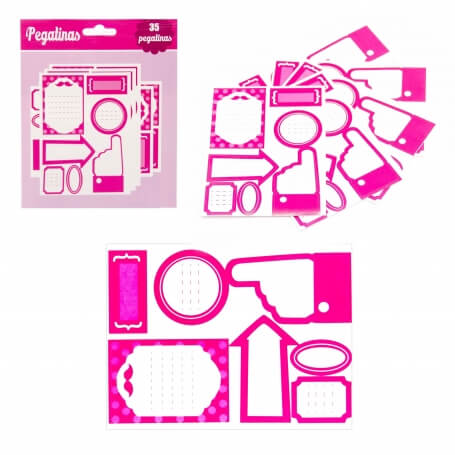 Pack de adesivos rosa para escrever
