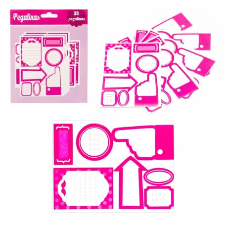 Pacote de adesivos rosa para escrever