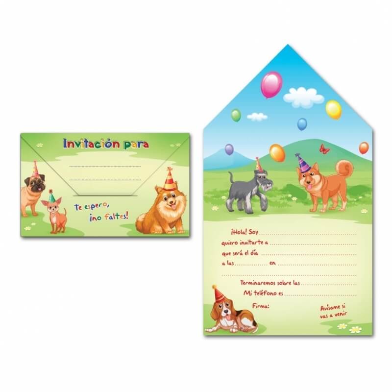 Convite do envelope do cão