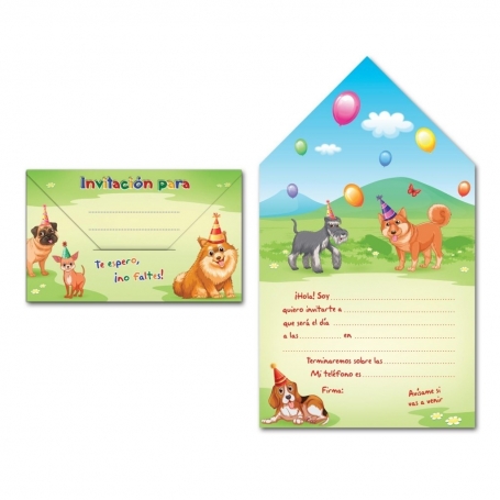 Convite do envelope do cão
