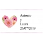 Adesivo personalizado de casamento