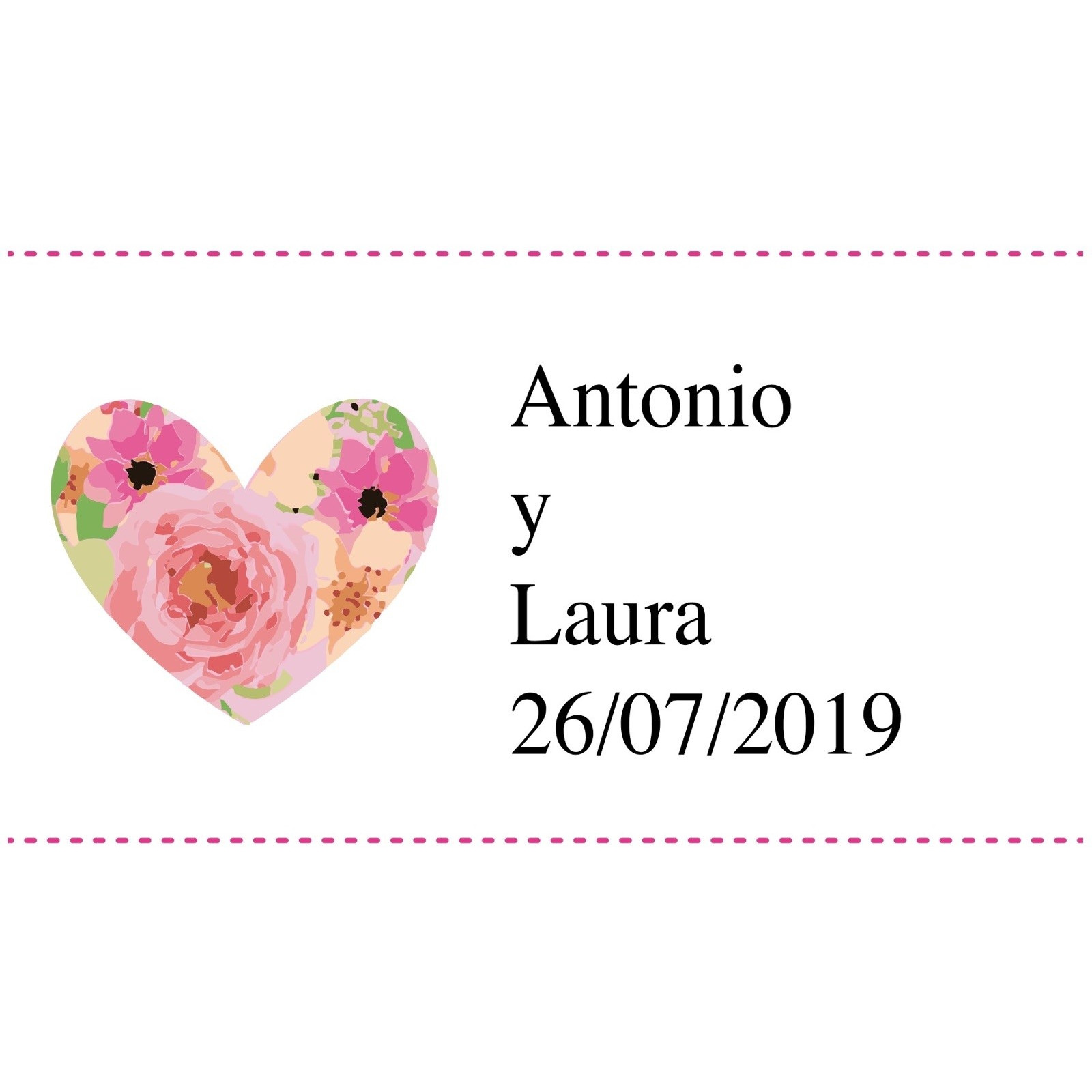 Adesivo personalizado de casamento