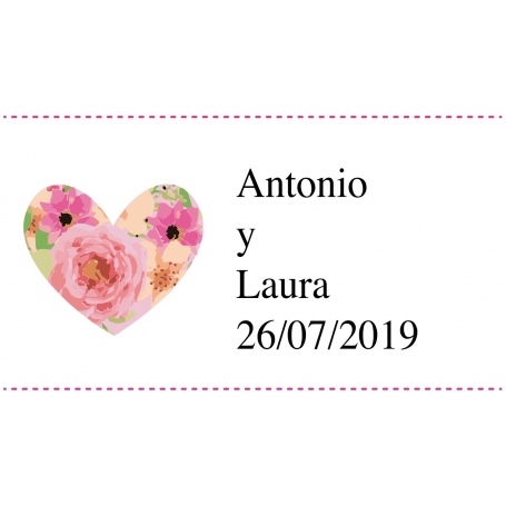 Adesivo personalizado de casamento