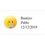 Adesivo personalizado batizado de emoji