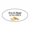 Adesivo 4,2 x 2,2, adesivos de casamento originais e baratos