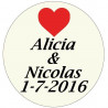 Adesivos Redondos de 3cm Personalizados para Casamentos